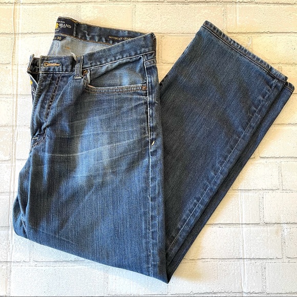 Lucky Brand 363 Vintage Straight Jeans 34x30 Soft Medium Blue Distressed - Picture 2 of 16